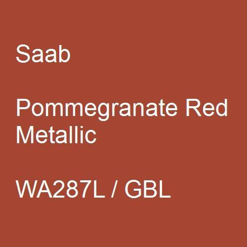 Saab, Pommegranate Red Metallic, WA287L / GBL.